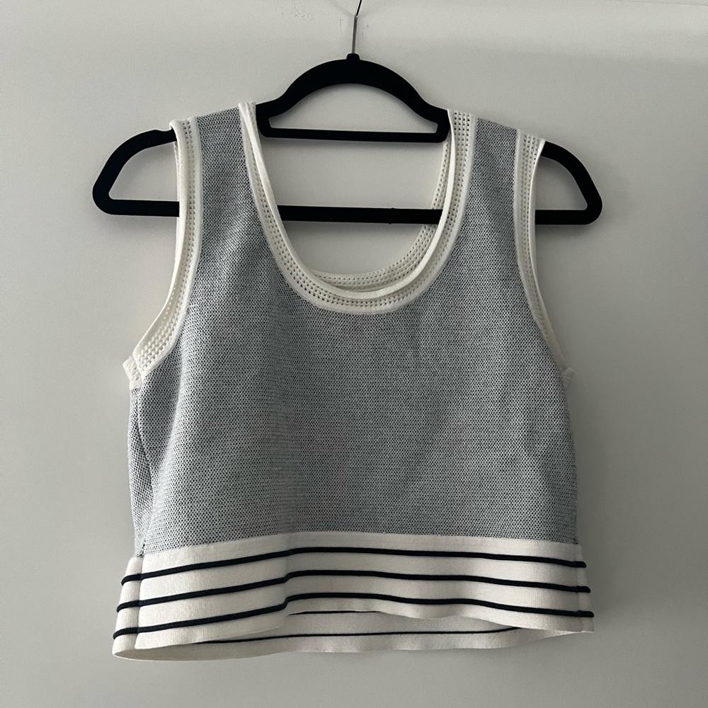 Club Monaco knit cropped shirt